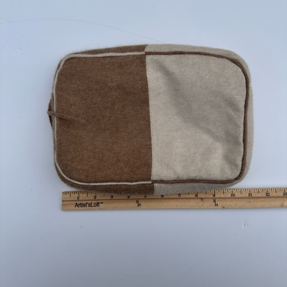 Sofia Cashmere Travel Sleep Set Zip Pouch Bag & Eye Shade Mask 100% Cashmere - Picture 8 of 12